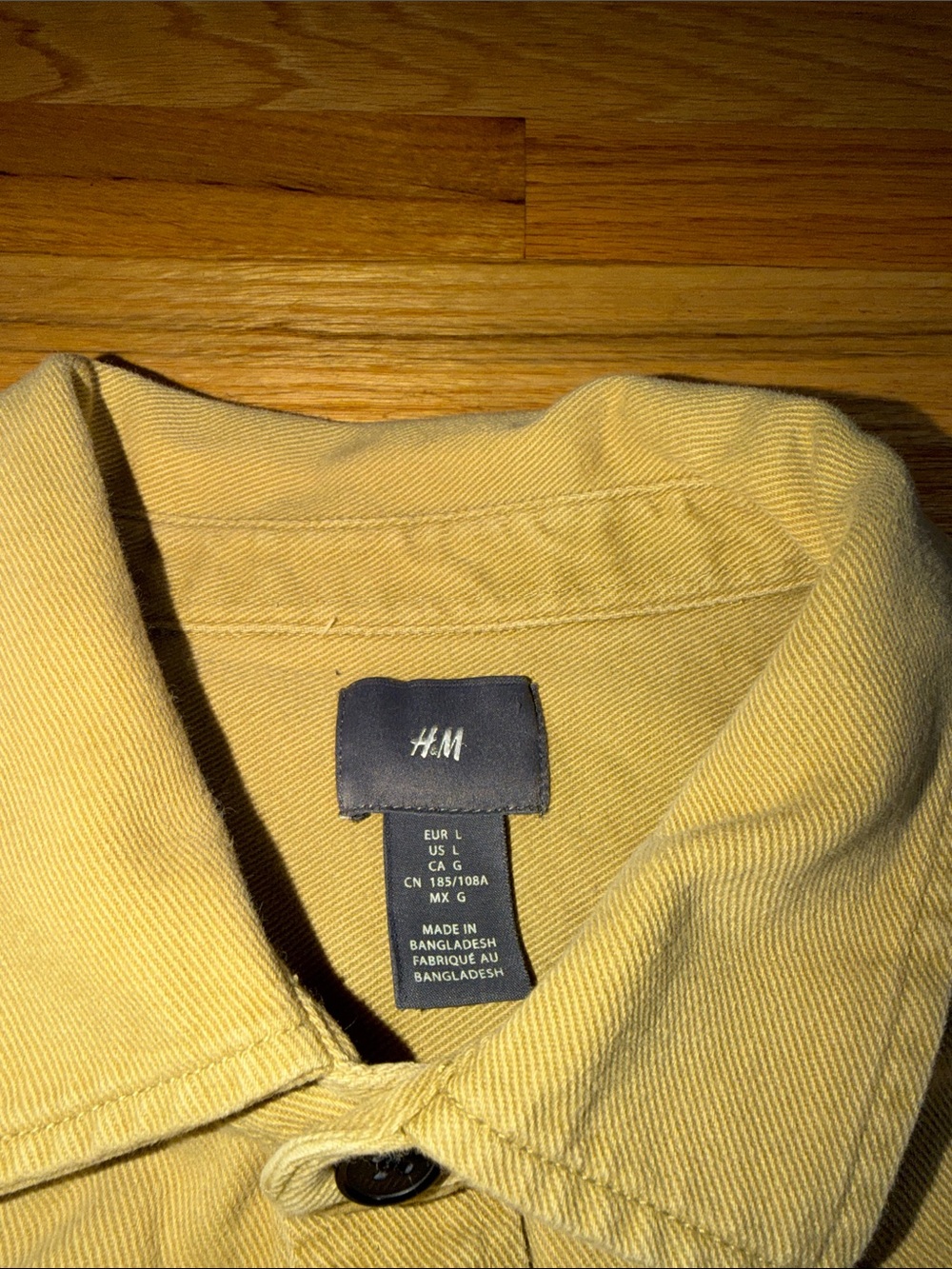 H&M Men's Light Tan Button-Down Casual Shirt Jacket - Picture 3 of 8